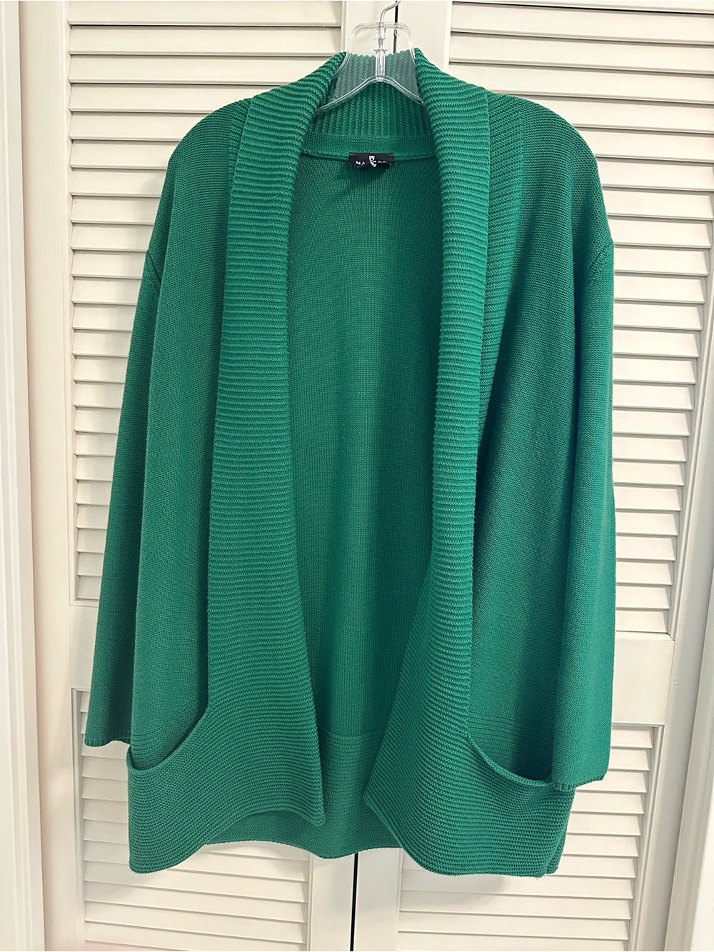 MARBLE Open-Front Emerald Green Women’s Cardigan